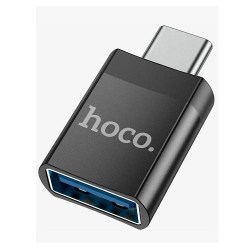 Переходник USB (м) to Type-C (п) Hoco UA17 черный